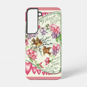 Liebesvögel Vintage Valentinstag  Samsung Galaxy Hülle