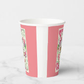 Liebesvögel Vintager Valentinstag Pappbecher (Rechts)