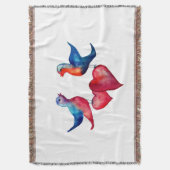 Liebesvögel, Wasserfarbengeweihe Decke (Vorderseite Vertikal)