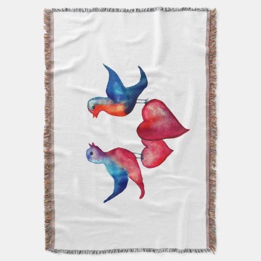 Liebesvögel, Wasserfarbengeweihe Decke (Vorderseite Vertikal)