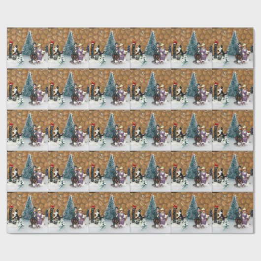 Liebesvögel Weihnachtsbriefe (1213) Geschenkpapier (Flach)