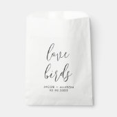 Liebesvögel Wildblume Samen Hochzeit Konfetti favo Geschenktütchen (Vorderseite)