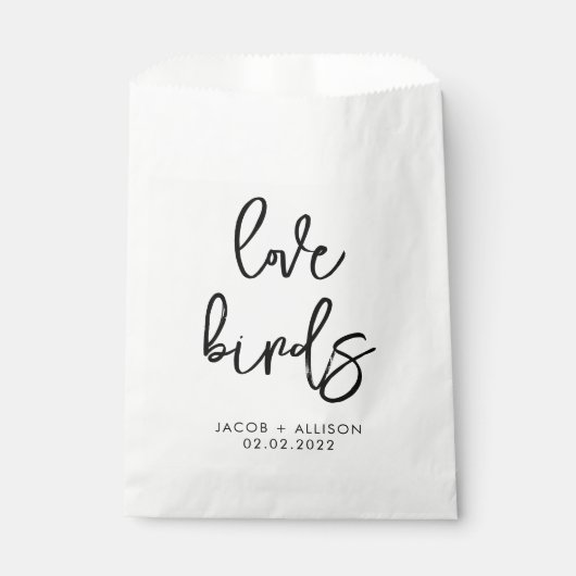 Liebesvögel Wildblume Samen Hochzeit Konfetti zu G Geschenktütchen (Vorderseite)
