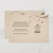 Liebesvögel wollen Vogelkäfig-Karten Hinweiskarte (Vorne/Hinten)