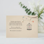 Liebesvögel wollen Vogelkäfig-Karten Hinweiskarte (Stehend Vorderseite)