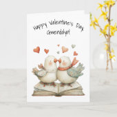 Liebesvögelchen Süße zum Valentinstag Karte (Gelbe Blume)