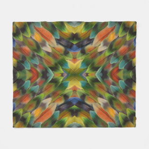 Liebesvogelfeder-Kaleidoskop Fleecedecke