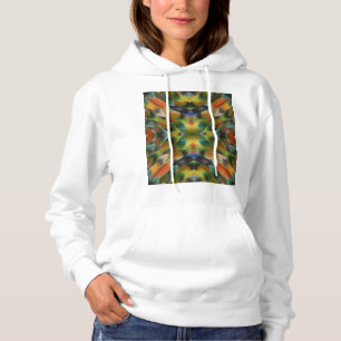 Liebesvogelfeder-Kaleidoskop Hoodie