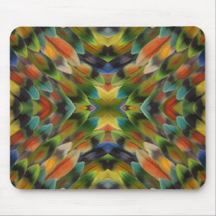 Liebesvogelfeder-Kaleidoskop Mousepad