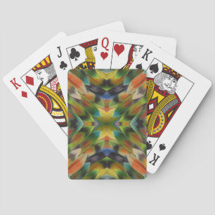 Liebesvogelfeder-Kaleidoskop Spielkarten