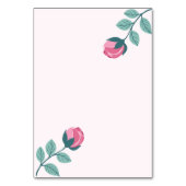 Liebesvogelkarte: Blumenkarte Tischnummer (Rückseite)