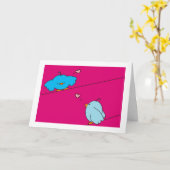 Liebesvogelkarte Karte (Gelbe Blume)