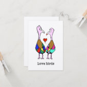 Liebesvogelkarte Karte (Vorderseite/Rückseite Beispiel)