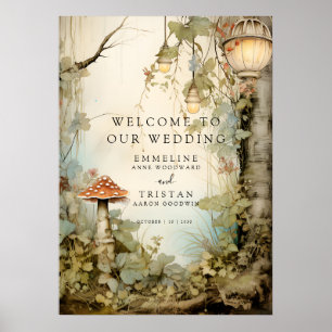 Liebeswald-Hochzeitplakat Poster