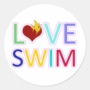 LIEBESWIM RUNDER AUFKLEBER