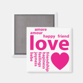 Liebesworte Magnet (Vorderseite/Rückseite)