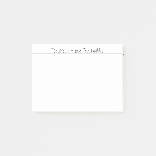 Liebesworte weiß post-it klebezettel (Vorderseite)