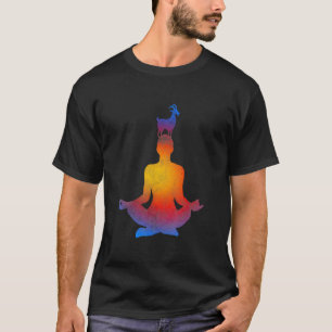 Liebesziegen-Yoga-Haltung meditierende Lotusblume T-Shirt