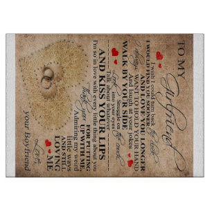 Liebeszitat für Freundin   Süßes Geschenk für die  Schneidebrett