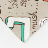 Liebeszitate-Doodle-Muster Fleecedecke (Ecke)