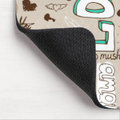 Liebeszitate-Doodle-Muster Mousepad (Ecke)