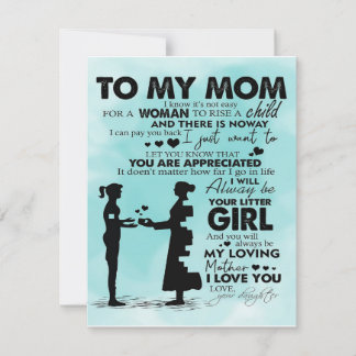 Liebeszitate Geschenk | Geschenk für meine Mutter Einladung