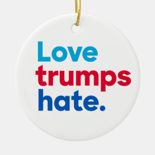 "Liebetrümpfe hassen" einseitiges Keramik Ornament
