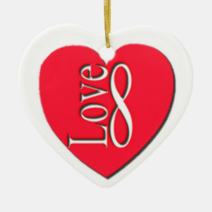 Liebeunendlichkeit, personalisiert keramikornament