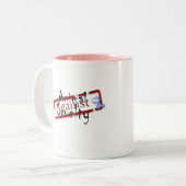 Liebevegans-Tasse Zweifarbige Tasse (Vorderseite Links)