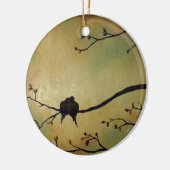 Liebevögel Keramikornament (Links)