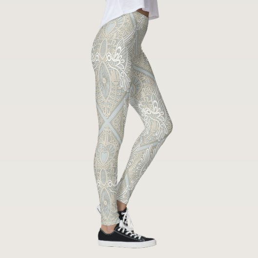 Liebevogel-Spitzesilber Leggings (Rechts)