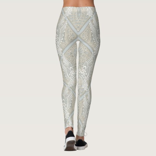 Liebevogel-Spitzesilber Leggings (Rückseite)