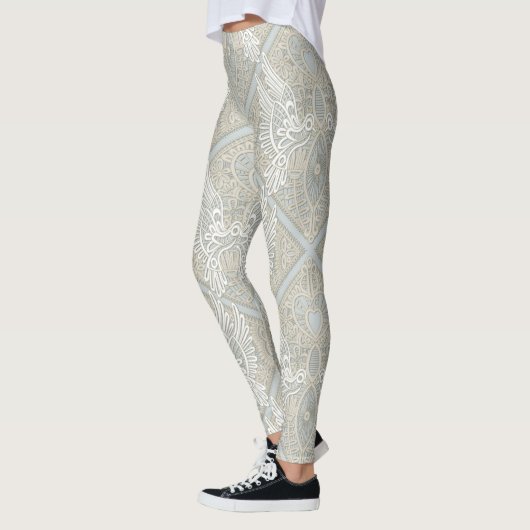 Liebevogel-Spitzesilber Leggings (Links)