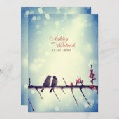 Liebevogelgeschichte 2 einladung (Vorne/Hinten)