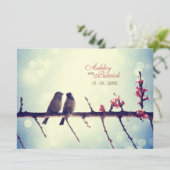 Liebevogelgeschichte horizontal einladung (Stehend Vorderseite)