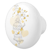 Liebevogelherz-Kunsttürknauf des Birdcage zwei Keramikknauf (Rechts)