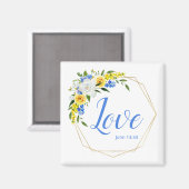 Liebevoll floral magnet (Vorderseite/Rückseite)