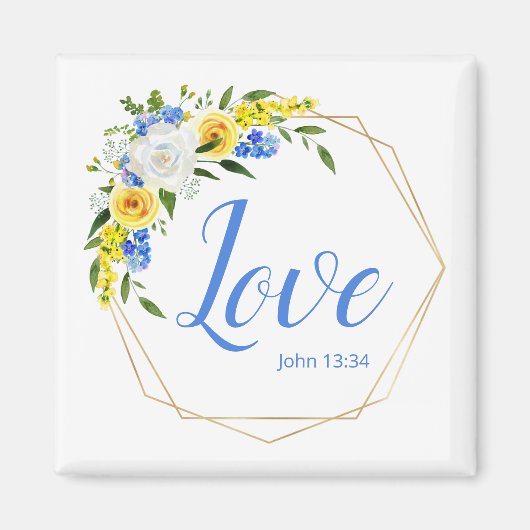 Liebevoll floral magnet (Vorne)
