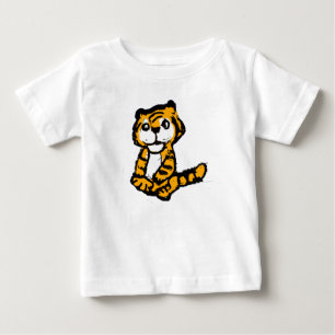 Liebevoll gezeichneter Baby-Tiger-Cartoon-Kinder-T Baby T-shirt