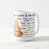 Liebevoll-Güte - buddhistisches Metta u. Kaffeetasse (VorderseiteRechts)