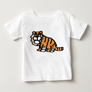 Liebevoll handgezeichneter Baby-Tiger-Cartoon-Kind Baby T-shirt