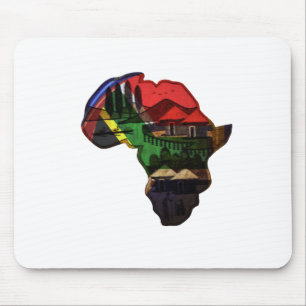 Liebevolle bunte afrikanische Kartengestaltung Mousepad