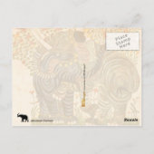 liebevolle, dekorierte Elefanten Postkarte (Rückseite)