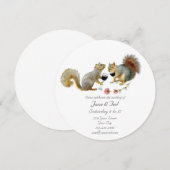 Liebevolle Eichhörnchen, die Einladung Wedding (Vorne/Hinten)