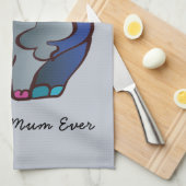 Liebevolle Elefanten 4 die beste Mama durch Küchentuch (Viertel Falte)