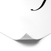 Liebevolle elegante schwarze Schrift Hochzeitsfoto Poster (Ecke)