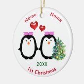 Liebevolle Frau-1. Weihnachten der Keramikornament (Links)