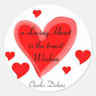 Liebevolle Herzaufkleber Runder Aufkleber