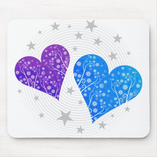 Liebevolle Herzen Mousepad (Vorne)