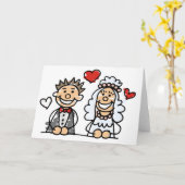 Liebevolle Hochzeits-Paar-Karte (2) Karte (Gelbe Blume)